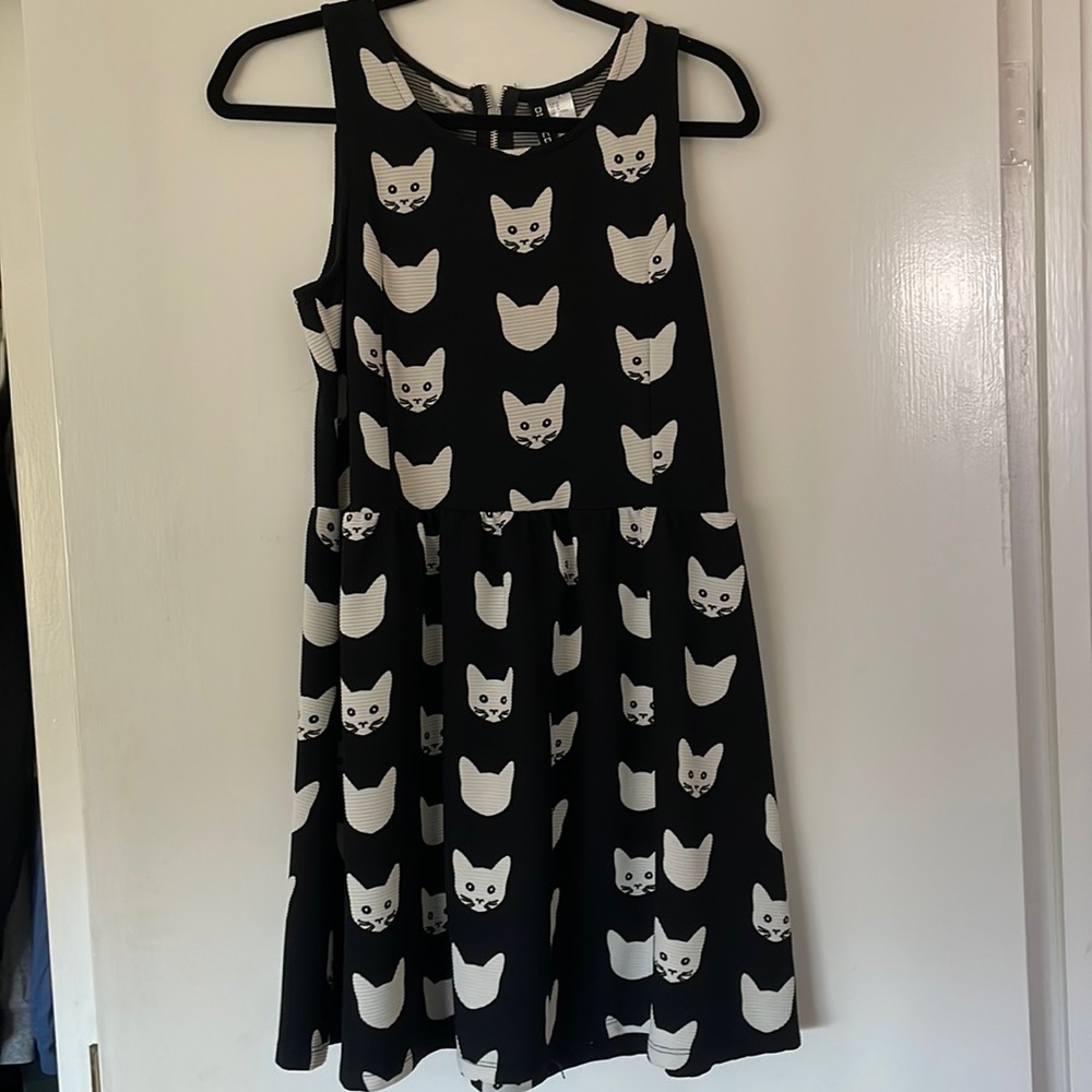 Cat Print Dress